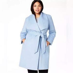 Cole Haan Women's Sky Blue Trench Coat